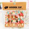 Cartoon Photo Display Decorated Odorless Christmas DIY Festive Atmosphere Gift Embellishment Wooden Clip Creative