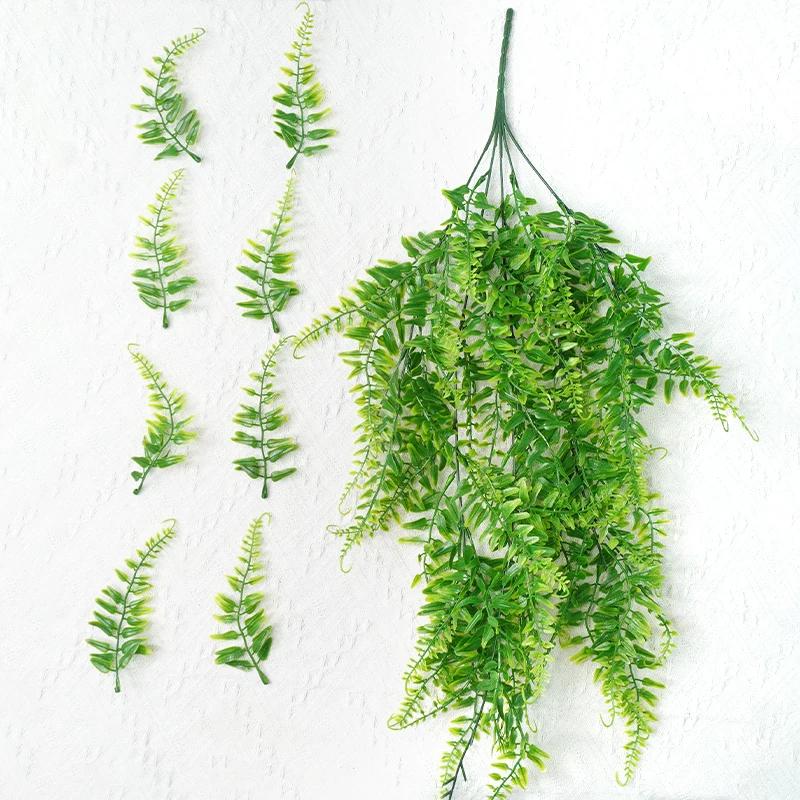3/1pcsArtificial Plant Vine Home Decoration Hanging Plastic Leaf Grass Garland Outdoor Wedding Party Decorations Fake Rattan Ivy