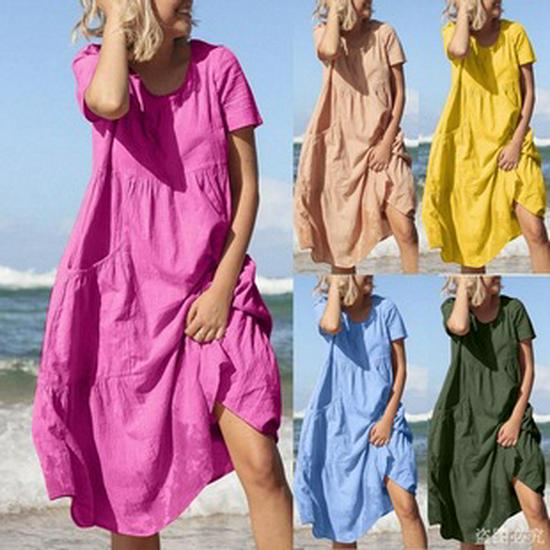 Women's Cotton & Linen Two-Piece Shirt Set - Solid Color, Spring/Autumn Fashion