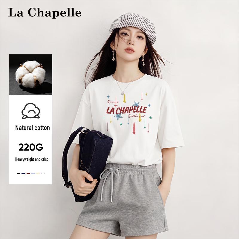 La Chapelle 2026 Summer 220G Heavy Cotton Women s Loose Fit T-Shirt 2XL