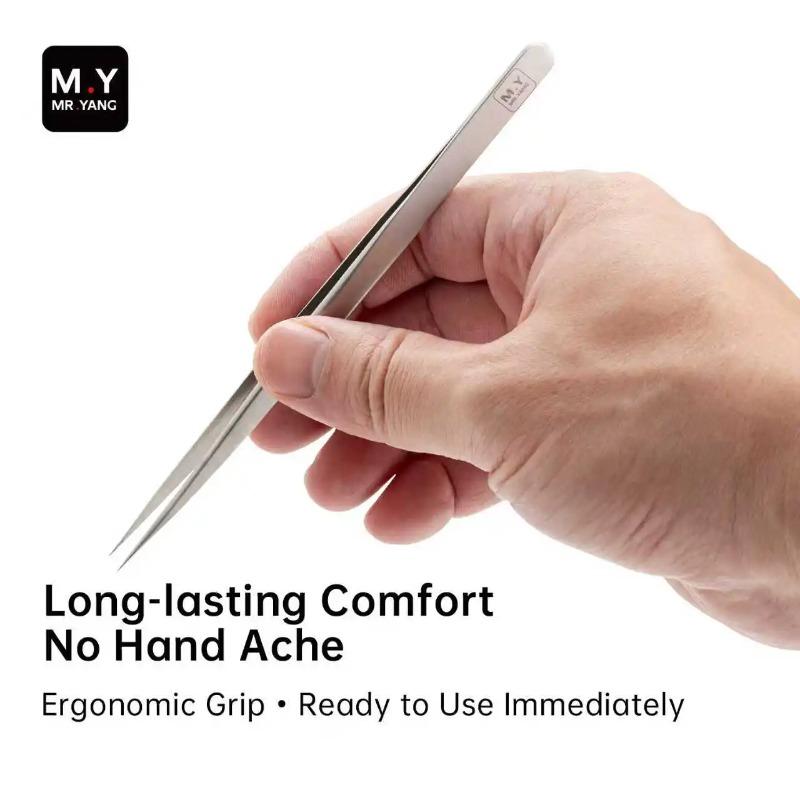Mr.Yang Anti-static Precision Tweezers Stainless Steel Ultra-fine Manual Tool Kit for Mobile Phone PCB Soldering Repair