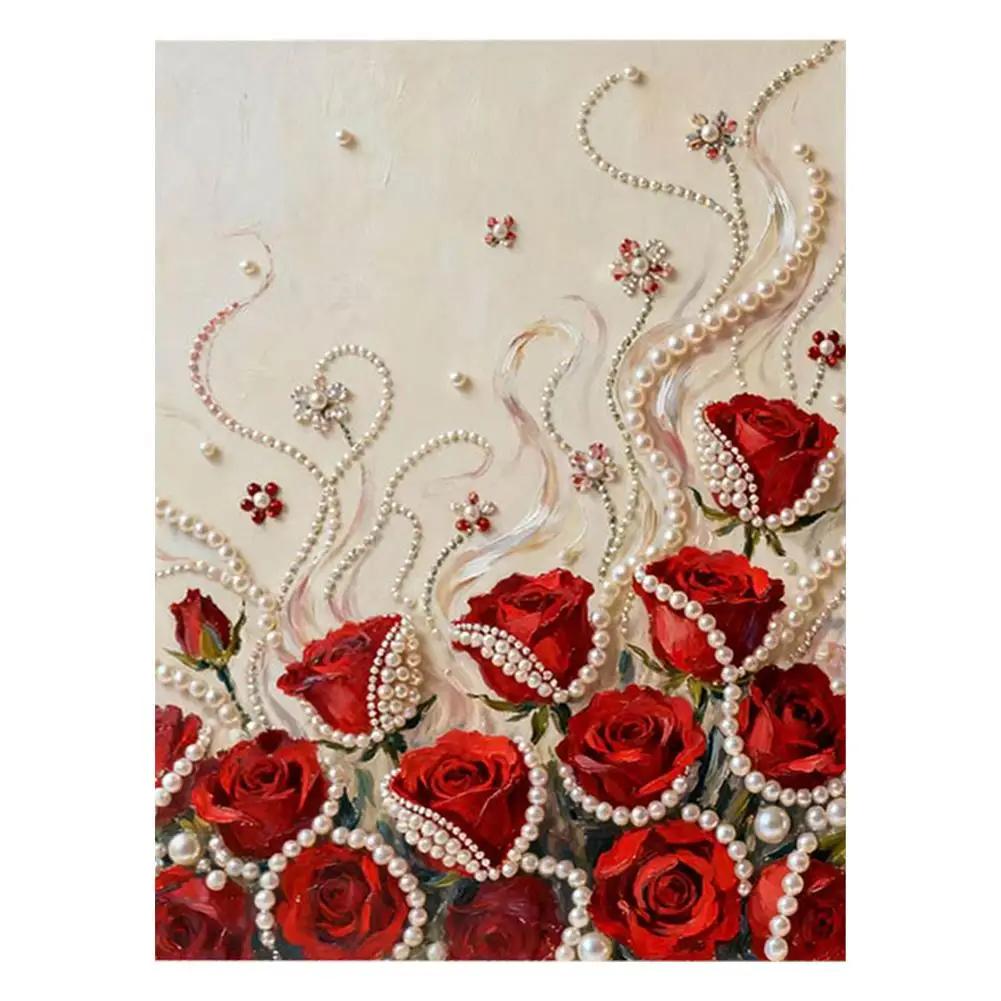 

Bead Art Kit 11.8x15.7 Inch Aesthetic Home Decor DIY Painting Kits For Adults For Students Teen DIY Pearl Diamond Dots Pict H0I9