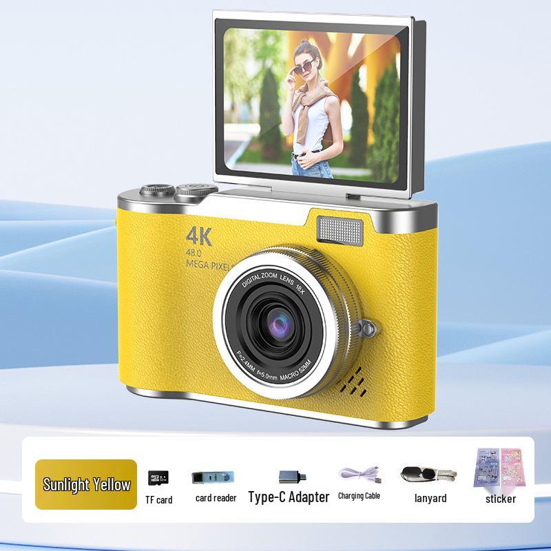 4K Retro CCD Portable Camera for Students - Children's Day Gift