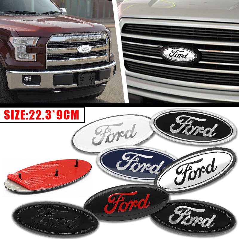 1pcs Car Hood Front Bonnet Grill Rear Trunk Emblem Logo Badge For Ford Focus mk2 mk3 Fiesta mk7 Ranger Mondeo mk4 S-MAX Kuga 2 3