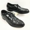 80s 1984 Vintage FLORSHEIM U-Tip Goodyear Business Shoes Black Size 9D 26.5-27.0 Men's