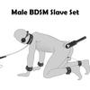 Male  Handcuff Bondage Sex Toy Set Men Dildo Restraint Gears Mouth Gag Ass Spank Legcuffs 18+ Couple SM Slave Game Leash Set