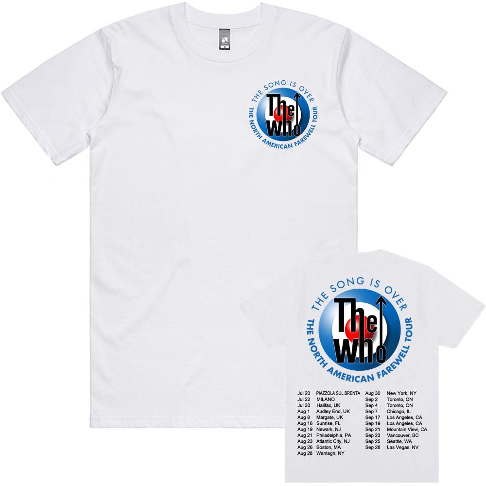 The Who The Song Is Over Tour 2025 T-shirt Graficzny Zespół Rockowy Unisex Streetwear Bawełna Męski Damski T-shirt Nadruk Odzież Koszulka