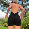 Evropská a americká dámská letní personalizovaná módní sexy kombinéza se zavěšeným krkem bez zad