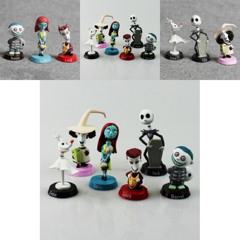 Nightmare Before Christmas Jack Skellington Figurines Set For Play Or Display