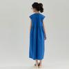 Girls' Stylish Summer Long Dress: Single-Breasted, Parent-Child Matching
