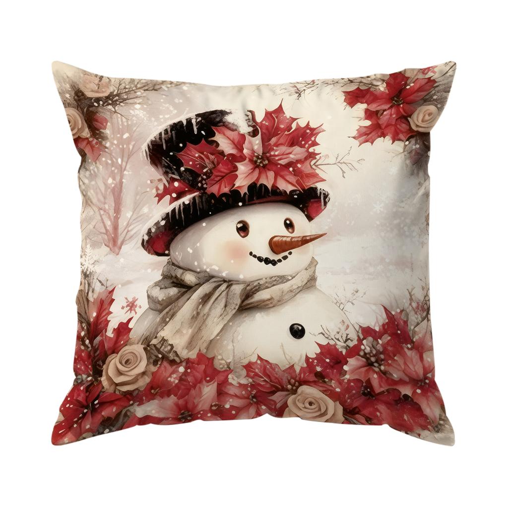 45X45Cm Vintage Christmas Decoration Pillowcase Bedroom Cushion Cover 100% Polyester Living Room Cushion Pillowcase Home Decor