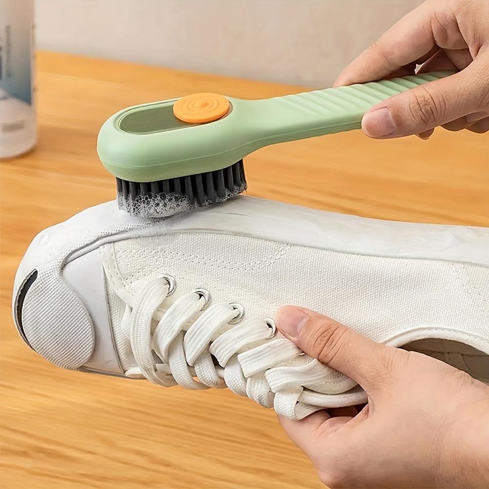 Multifunction Cleaning Shoe Brush Soft Automatic Liquid Shoe Brush Long Handle Clothes Soap Brush With Hook Clean Tool