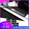 2026 Hot Sticker Car Threshold Door Sill Stickers Trunk Bumper Scratch Strips for Volkswagen VW Rline R Line Polo Touran Tiguan