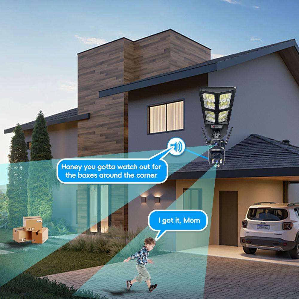 LED Lighting & WiFi 4G Surveillance Cameras, Solar-powered Security IP Cameras, Intelligent Radar-sensing Streetlights
