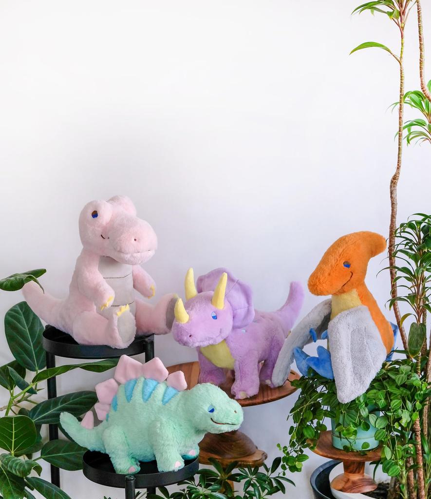 Sunlemon Rainbow Plush Toy Medium Stegosaurus 12 X 33 X 19 Cm Plush Dinosaur Dinosaur Colorful Cute SNS Plush Photography Fluffy Green Fluffy's P-1363