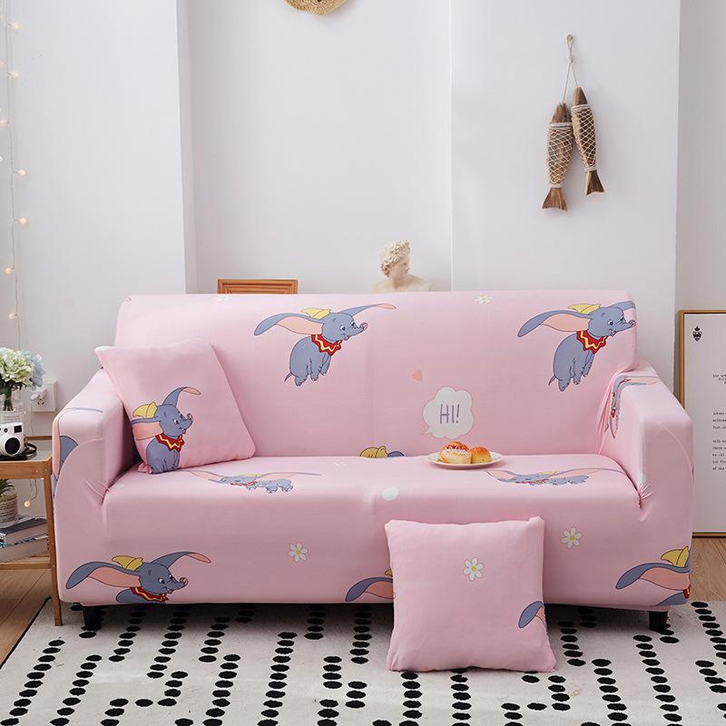1PC Soft Stretch Sofa Slipcover with Elastic Loop Removable Sofa Cover, Couch Cover Furniture Protector for Bedroom Office Living Room Home Decor