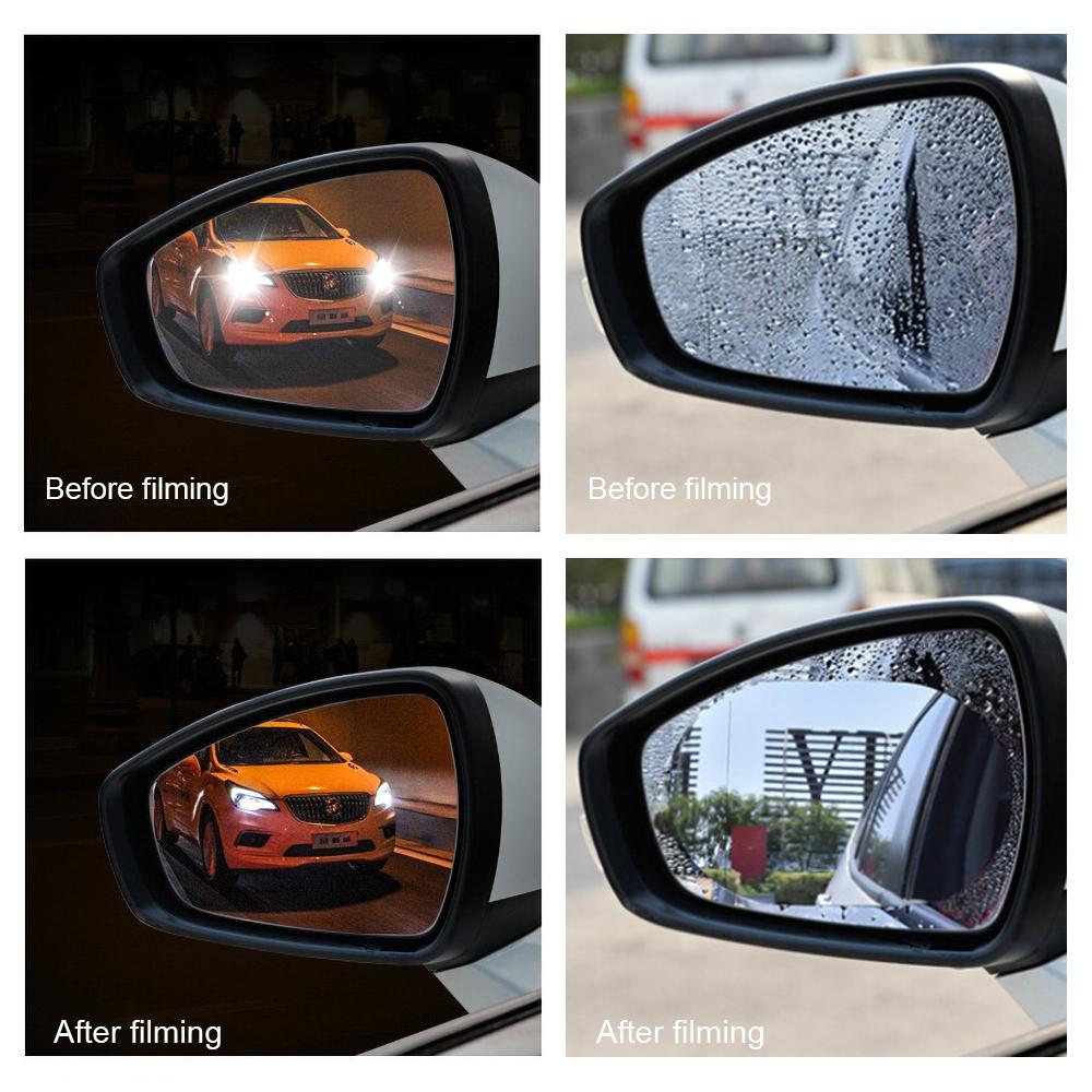 2Pcs Car Rearview Mirror Window Film Waterproof Anti-Fog Rain-Proof Protective Car Sticker Rain Cover Window Car Mirror Clear