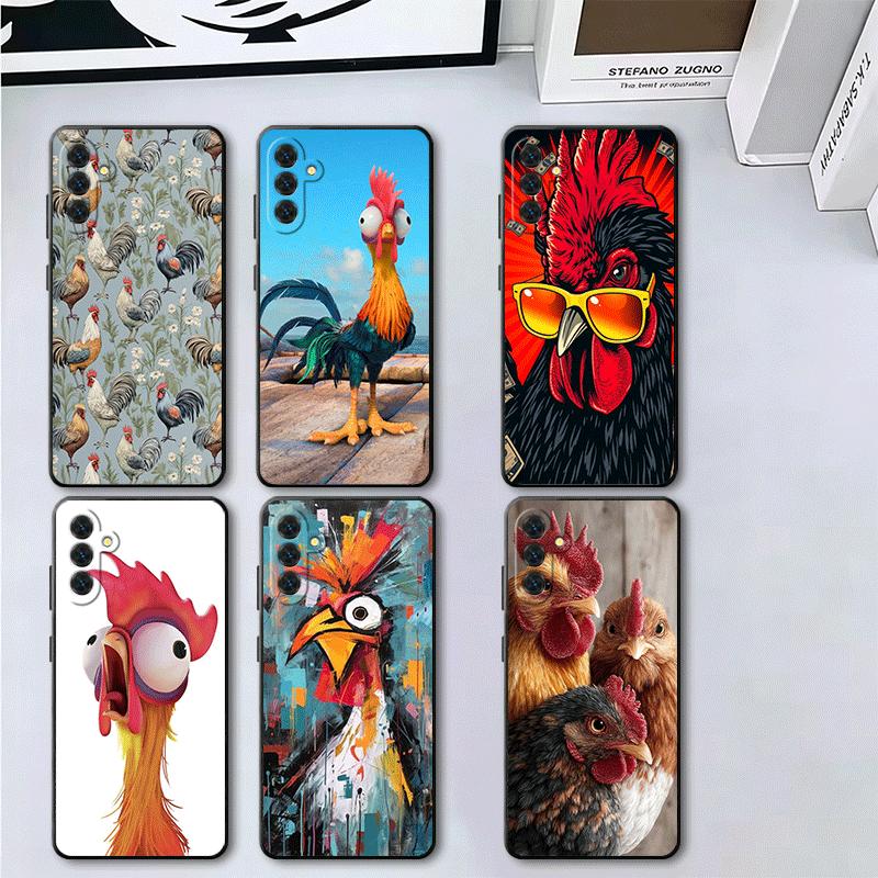 Chicken Hen Rooster Soft Phone Case for Samsung A17 A37 A57 A16 A26 A36 A56 A15 A25 A35 A55 A14 A24 A34 A54 A13 A23 A33 A53 A52