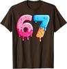Six Seven Cream Drip Cool Meme 67 Funny Number Unisex T-Shirt