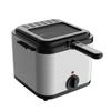 2.5L Electric Fryer Household Small 1000W High Power Multiple Function Stainless Steel Fryer Kebab French Fries Machine