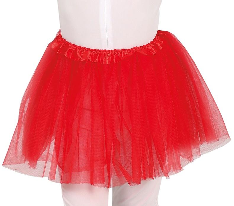 Spódniczka Tutu Czerwona Tiulowa Strój Bal 30Cm