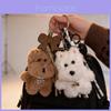 Plyšový přívěsek na klíče West Highland White Terrier s kreativním zvířecím designem pro dárky a doplňky