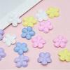 30Pcs Multicolored Fabric Flower Appliques 2CM Flower Charm Hair Accessories For Handmade Hat Bag Clothing Embellishment