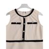 This Spring and Summer Women's Dress Is Elegant and Stylish Featuring A Round-neck Knitted Dress