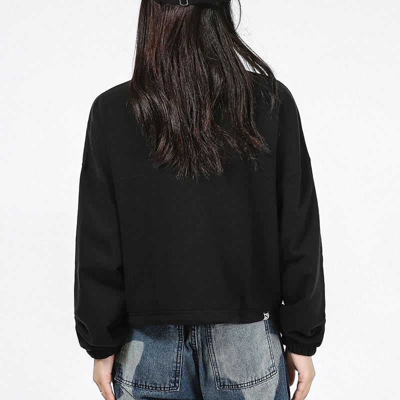 Puma Half-Zip Color Block Sweatshirt Women Sweatshirt Black 533051-01