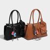 New Light Luxury Niche Fashion High-end Commuter Handbag Bowling Shoulder Bag Crossbody Boston Bag for Women