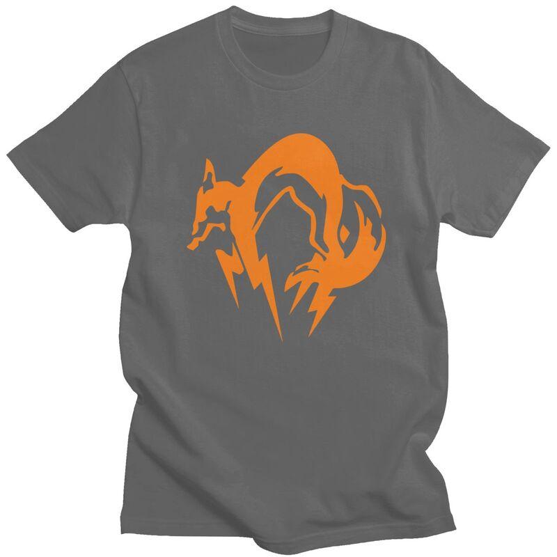 Custom Metal Gear Solid Fox Logo Tshirt for Men Short Sleeve Leisure T Shirt Video Game Tshirts Loose Fit 100 Cotton Tees Gift