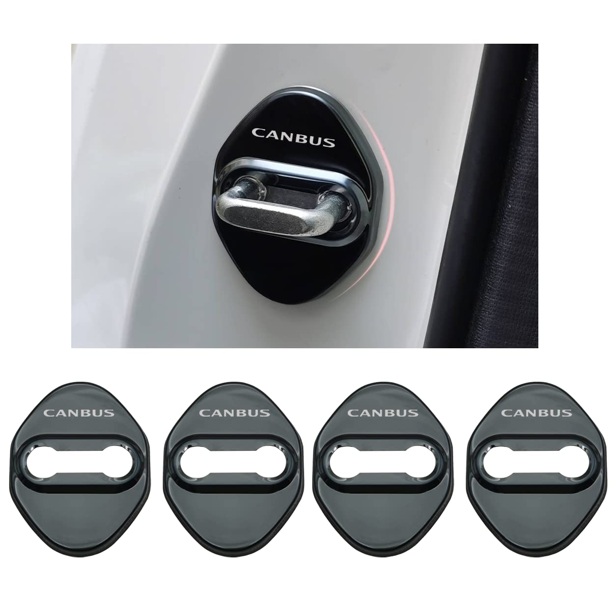 

Накладки на фиксаторы дверей Haoshilianfa для Daihatsu New Move Canbus LA850 2022 из нержавеющей стали, легкий набор из 4 штук (LA850S, LA860S, Серия) (Июль чёрный