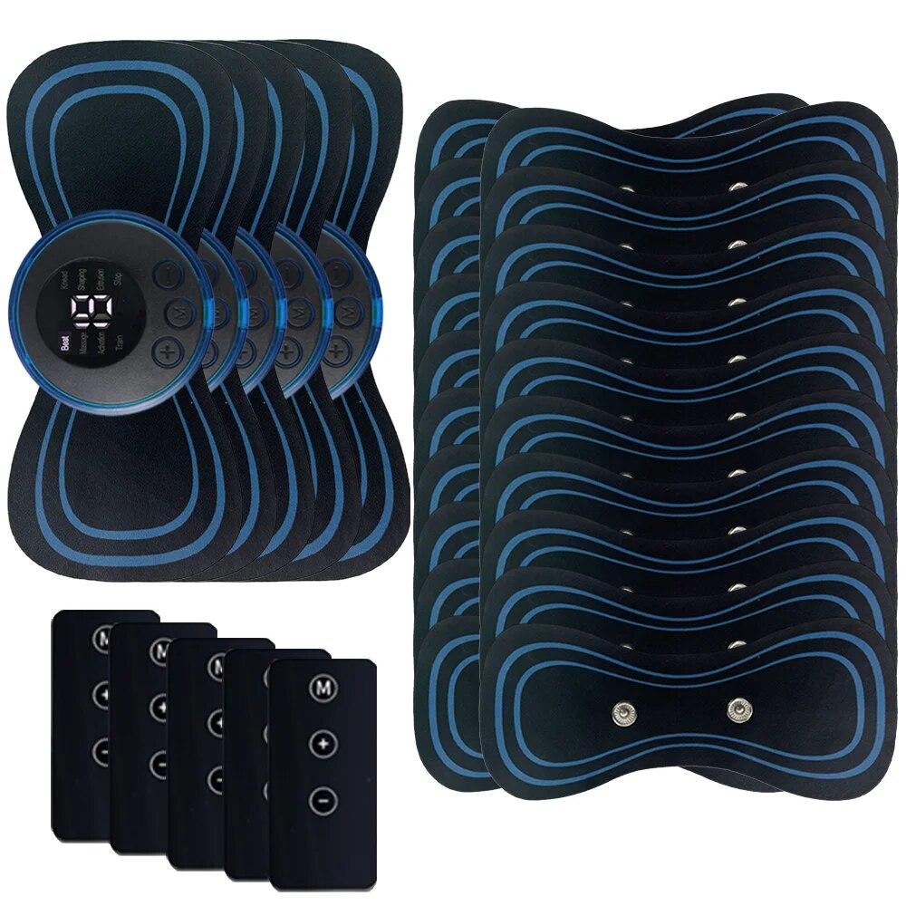 Smart Rechargeable Electric Neck Massager with Remote Control Portable Cervical Massage Patch for Fatigue Relief