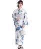 SOUBIEN Floro Yukata Set Free Blue Chrysanthemum Design with Light Beige Pattern Women's Two-Piece (Yukata/Heko Obi), Size, (ykt10141-obs10060)