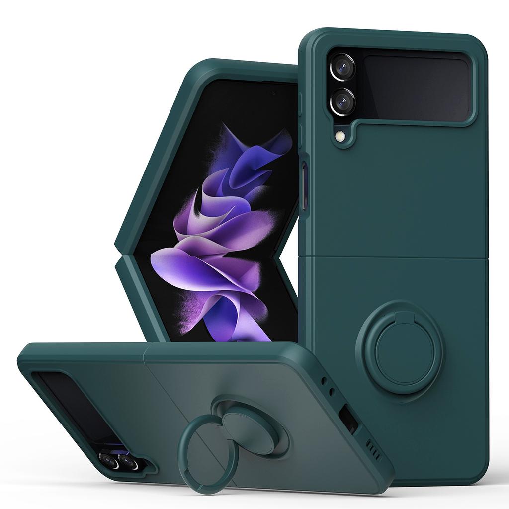 Applicable to samsung z flip1 mobile phone case integrated ring with magnetic suction flip1/1/1/1 all-inclusive anti-drop protective case