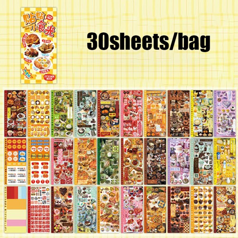 30 Pages Scrapbooking Stickers Cute Kids Toys New Y2K Stickers Book  DIY Crafts B