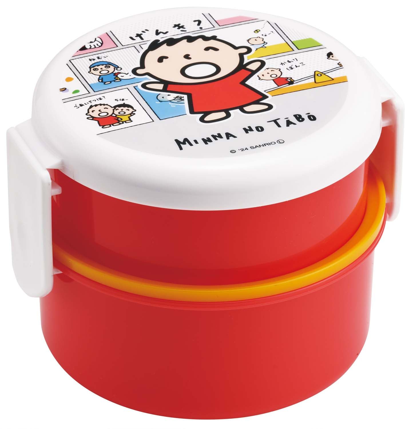 

Бенто для фигуриста с рисом, в коробке для микроволновой печи, антибактериальное, 2-ярусное, круглое, с вилкой, 500 мл, шарики, Япония, безопасное, ONWR1AG-A