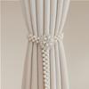 Creative Imitation Pearl Curtain Ties Butterfly Clips Elastic Pearls Curtain Holdbacks Adjustable Decorative