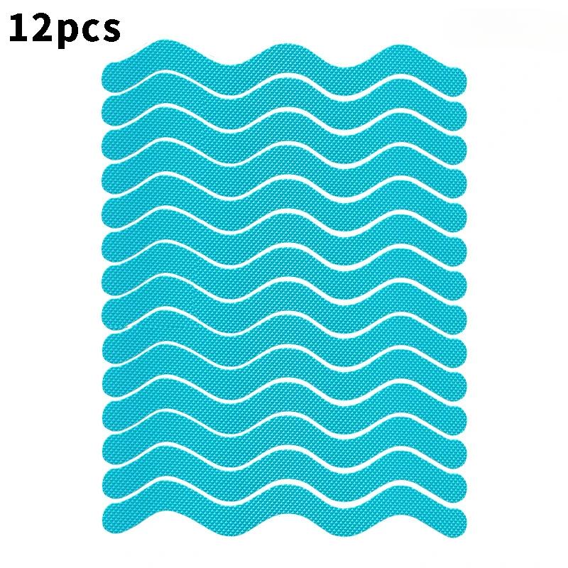 

12pcs Shaped Self-Adhesive Anti Slip Strips Waterproof Safety Strips Shower Stickers Non Slip Tape For Bathtub Stairs Floor 12pcs