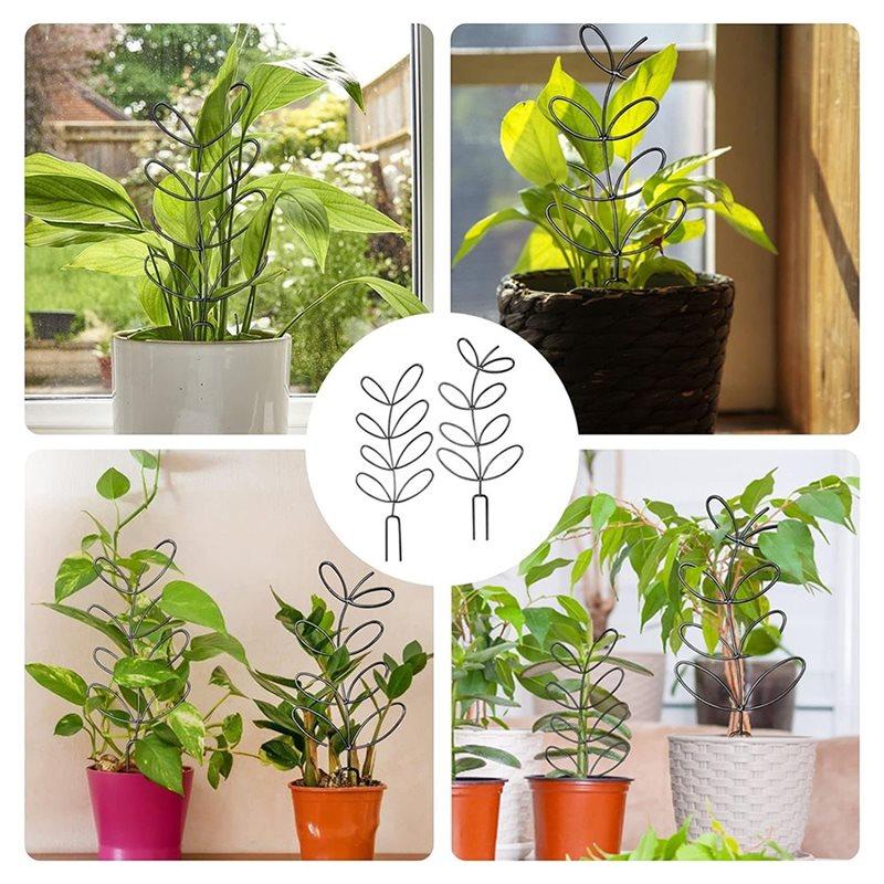 Premium-4 Pcs Small Metal Trellis Indoor Plants Trellis With 80 Ties Garden Potted, Hoya, Pothos, Flower, Monstera