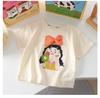 Cartoon 3D Doll T-Shirt for Kids - Pure Cotton, Short Sleeve, Summer Parent-Child Outfit
