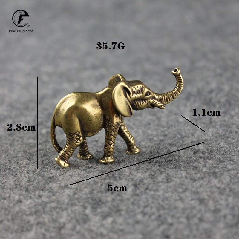 Everyday Collection Lucky Elephant Figurines Solid Copper Animal Ornaments Home Decor Tabletop Decoration Souvenir Crafts Gifts