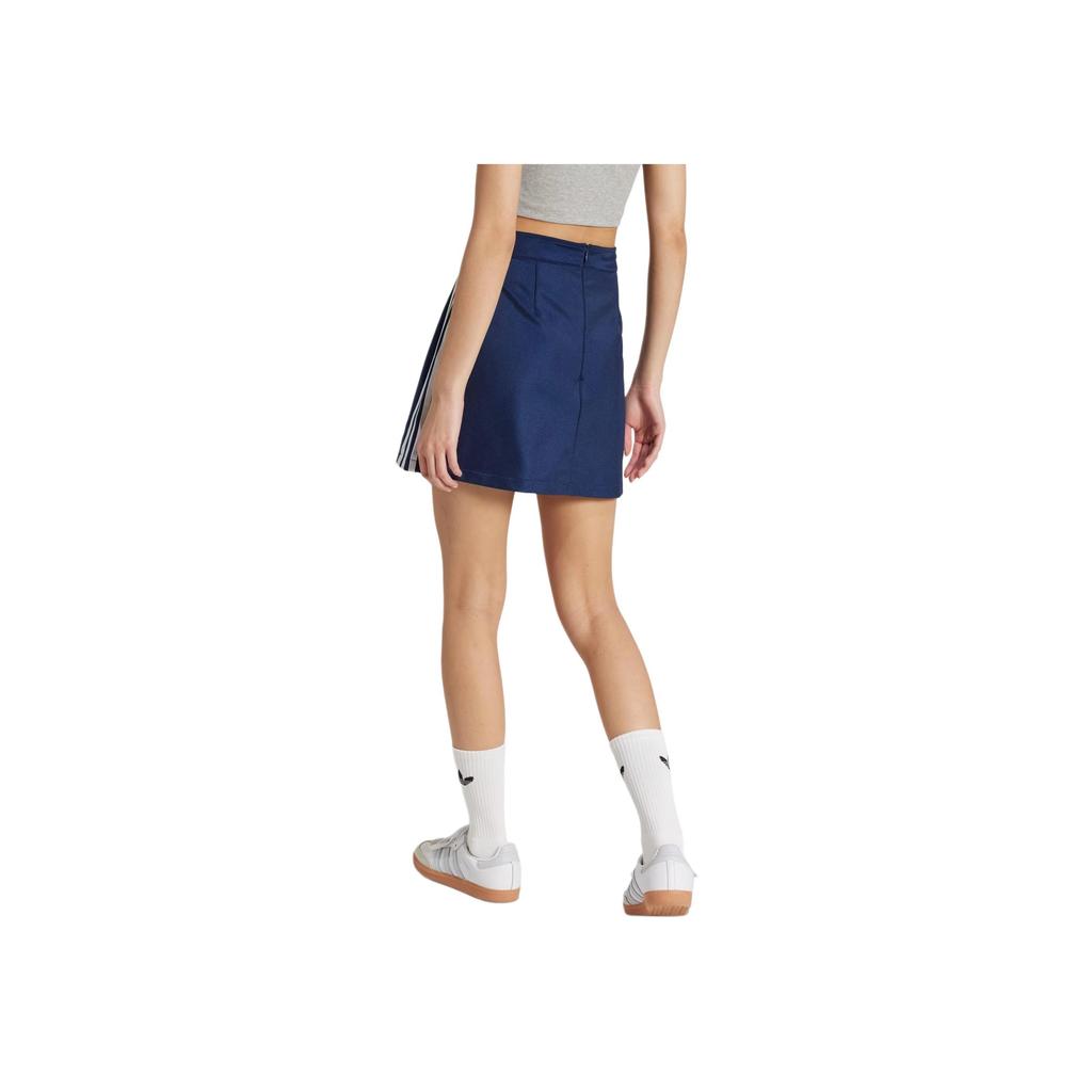 adidas Originals Fustă Casual cu Talie Înaltă cu Logo în Dungi Fuste Femei Albastru JD0283