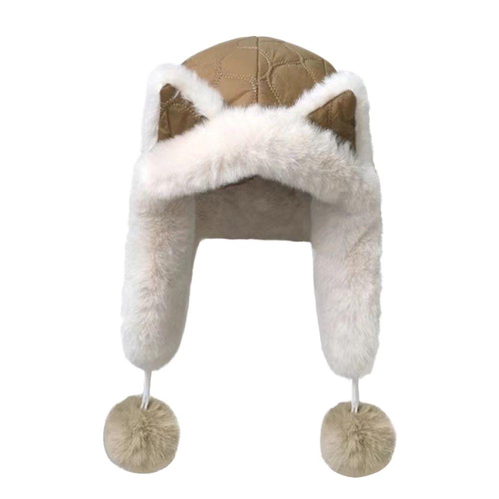 Thick Winter Cap Plush Ushanka Fur Hat Outdoors Earflap Bonnet  for Men Women