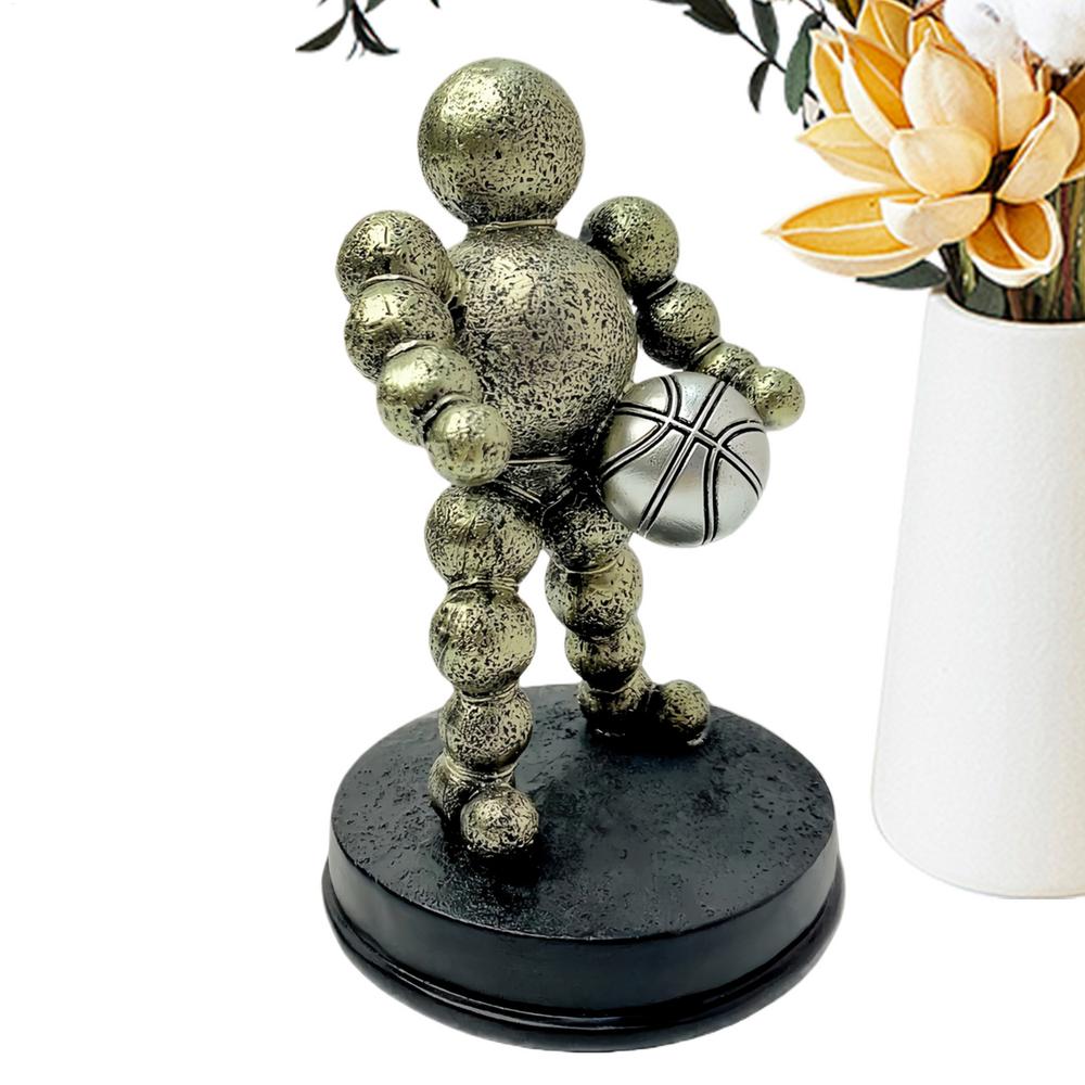 Sportsman Sculpture Resin Modern Abstract Artistic Athlete Statue Desktop Decoration For Nightstand Mantel Bookshelf Bedside