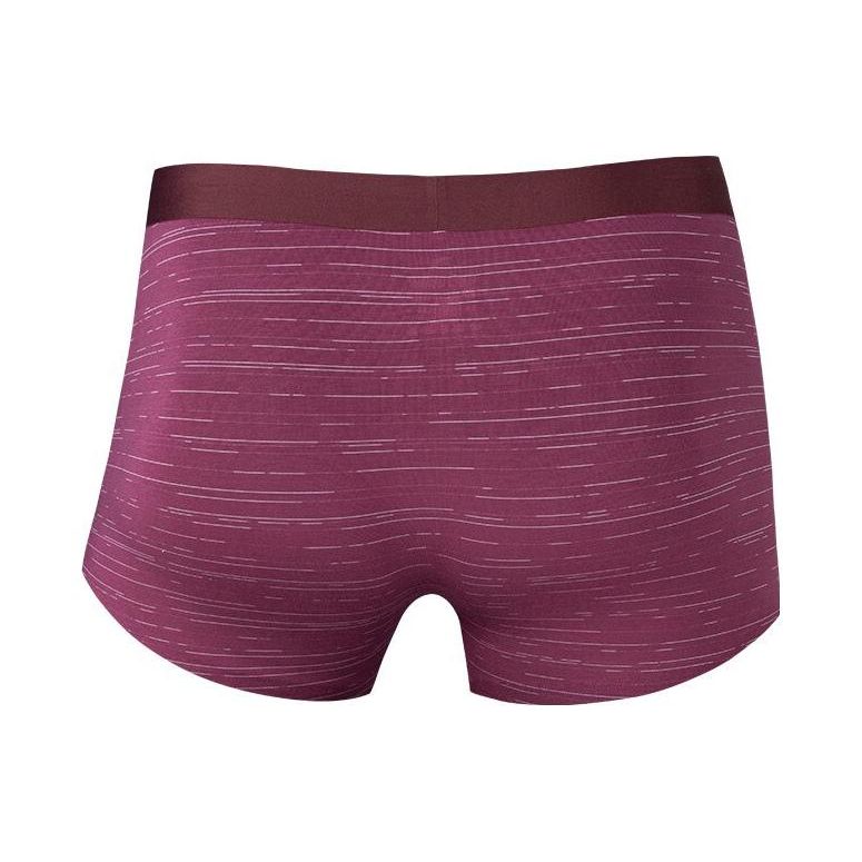 Anta Life Series Solid Color Mid-Rise Boxer Briefs 2-Pack Men Underwear Black Burgundy 992358981-1