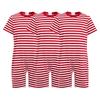 3 Piezas Mono Rayado Adaptativo para Niños Cuello Redondo Manga Corta Longitud hasta el Muslo Espalda Anti-Rayas Cremallera Invisible para Cuidado de Necesidades Especiales