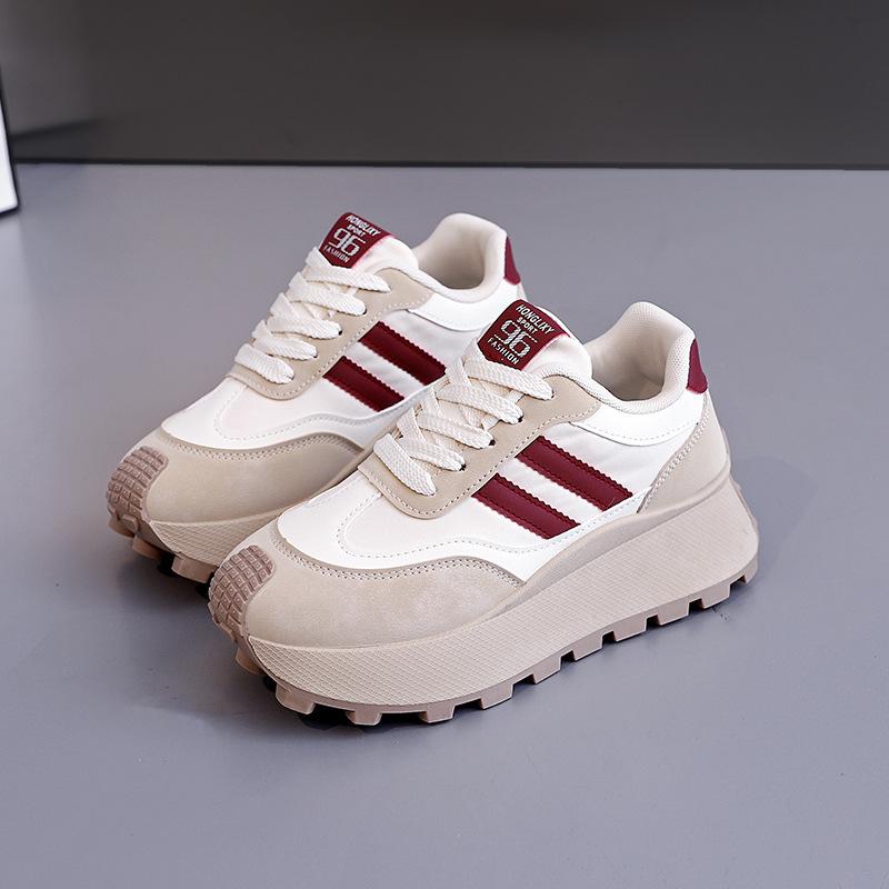 Spring platform heightening dad shoes women's niche versatile casual shoes retro student fashion Forrest Gump shoes