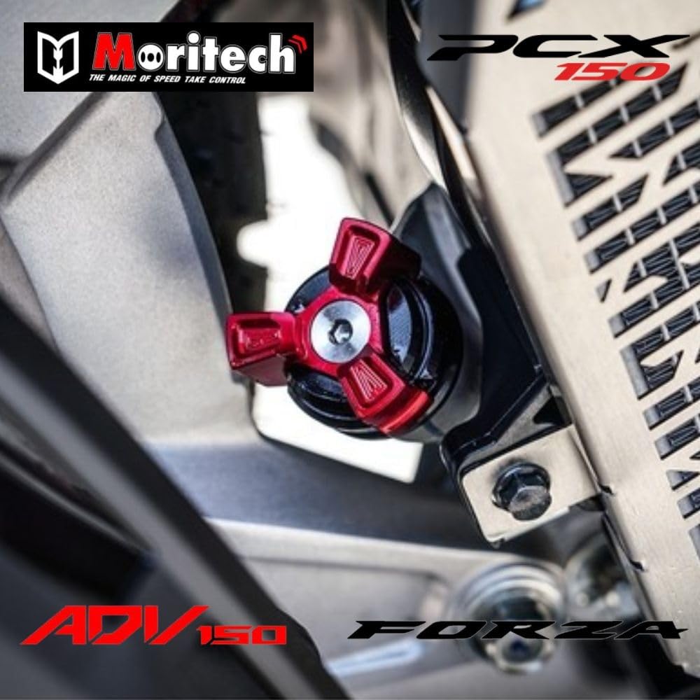 MORITECH Gauge Tank Cap For Honda FORZA ADV150 PCX150 FILLER CAP HONDA KF38 KF30 MF17 (Red)