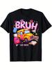 Bruh We Back First Day of School Bus Driver T-Shirt - Black Graphic Tee with School Bus, Books & Sta